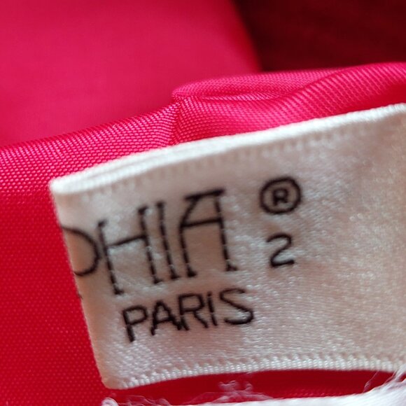 Vintage St. Sophia Paris Red Wool Cashmere Blend Coat, Made In France Size M/L - Picture 2 of 11